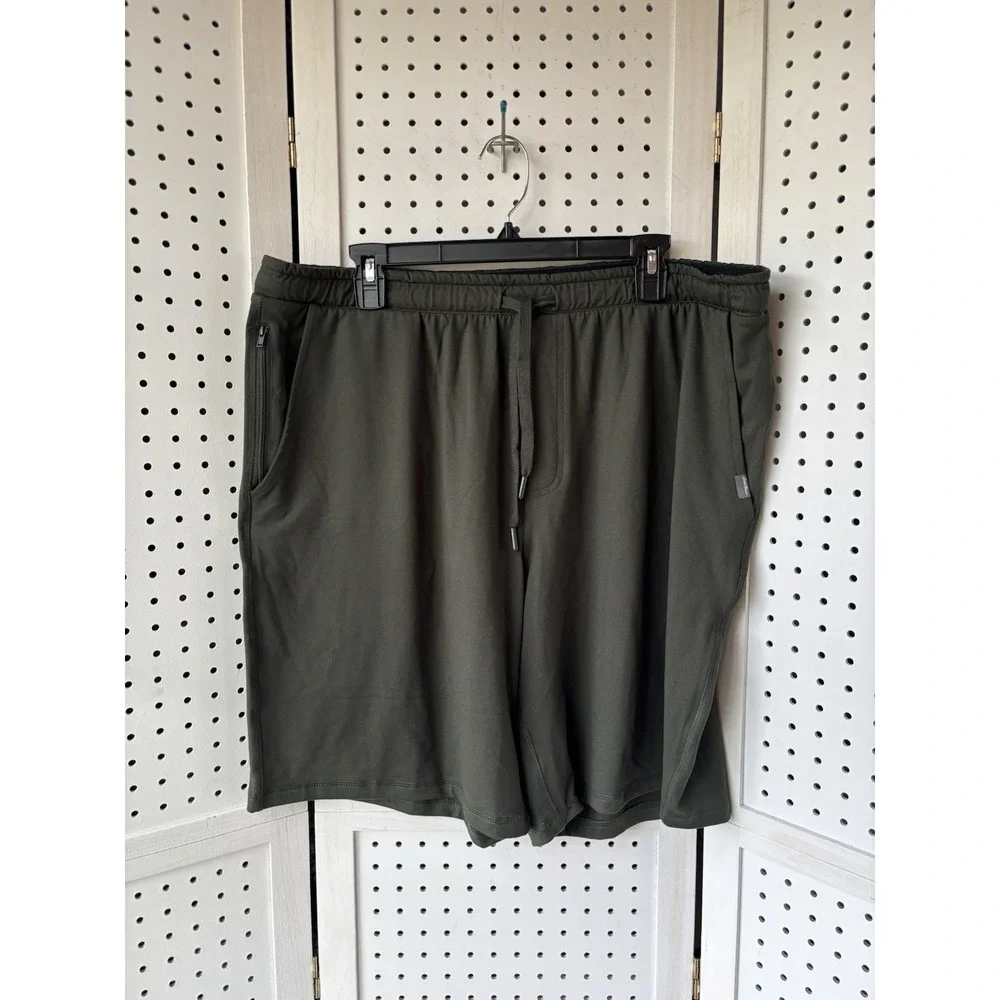 Eddie‎ Bauer Lounge Pull On Athletic Shorts Men's XL Drawstring Zip Pocket